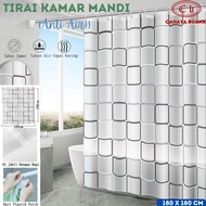 Bathroom Curtain / Shower Curtain Bathroom Curtain Size 180 x 180 Cm - / Waterproof Bathroom Toilet 