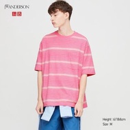 UNIQLO X JW Anderson粉色條紋T恤