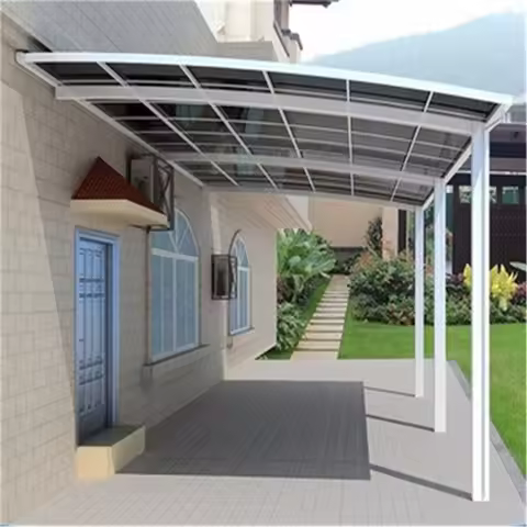 Luxury Polycarbonate awning canopy with Aluminum Alloy Frame Windproof & Waterproof Polycarbonate aw