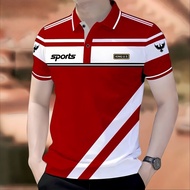 Men's Polo Shirt for Men Clothing Barong Clothing Vintage Style Tops Casual Short-sleeve Polo Shirt 