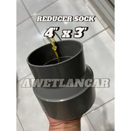 Reducer sock 4 quarter x 3 quarter pcv