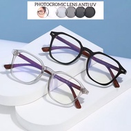 TR75236 Photochromic Glasses with Anti-Radiation Lenses and Wood Pattern Frames for Men and Women