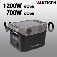 VANTISEN สถานีไฟฟ้าแบบพกพา 220V 700W/1200W เครื่องกำเนิดไฟฟ้าฉุกเฉิน 264000mAh แหล่งจ่ายไฟแบบพกพารถ power box Power Bank 620-1600kwh อินเวอร์เตอร์พลังงานแสงอาทิตย์