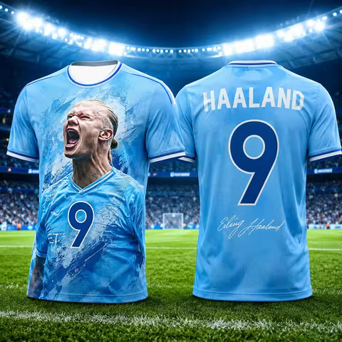 Haaland Fans Men Football Jersey 2026 Superstar Look Breathable Sports Shirt For Soccer Training Run