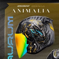 GRACSHAW GLAZZO G919I 919 HELMET VISOR COLOUR MODEL G919 ANIMALIA SERIES HELMET AKHDAR AURUM SAIF G8