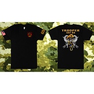 New Fashion Trooper VAT 69 T shirt | 100% Cotton, Unisex Men Black Round Neck, Stylish Printed