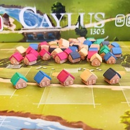 與 Caylus 1303 棋盤遊戲兼容的豪華房屋代幣