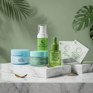 Paket Lengkap Leafhea Skincare Series Original - Rangkaian Sabun Serum Sunscreen Gel