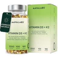 Vitamin D3 K2 High Absorption Extra Vitamin K2 MK7 100Mg-Vitamin D3 2000 IU and Vitamin K-180 Capsul