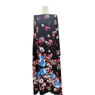 Kain Viscose Floral Abstract Black & White Digital Print Bidang 60inch Flower Bunga Abstrak Baju Kur