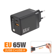 65W GaN Phone Charger Adapter Built-in Retractable Cable For iPhone 16 15 Xiaomi 14T Pro Redmi 13C A