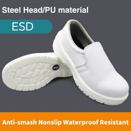 ESD Shoes kasut safety boot lelaki ESD Antistatic Safety Shoes White anti-static safety shoes anti-m