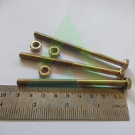 PAKET 10 SET BAUT 10 + MUR (M6X90) PANJANG 9 CM KUNCI 10