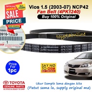 Vios 1.5 (2003-06) Alternator Fan Steering Belt NCP42 4PK1240 3PK850 90916-T2029 90916-T2030 90080-9