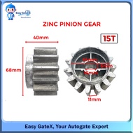15T Zinc Gear for Sliding Gate Motors – Replacement Gear for E8 E1000/E1100/E1200/E1400, DC MOTO DC9
