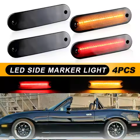 Smoke/clear Lens LED Side Marker Light For 1990-2005 Mazda Miata MX-5 NA NB Amber&Red OEM# NA01515FX