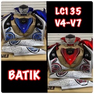 BODY COVER SET (MAGIC BOY) LC135 V4-V7 BATIK DESIGN