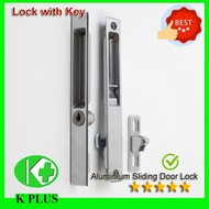 Glass sliding door lock aluminium door lock 25mm kunci pintu gelongsor aluminium 铝门锁 lock key glass