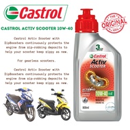 CASTROL ACTIV SCOOTER 10W-40 4AT 800 ML ENGINE OIL SCOOTER CASTROL 4AT MINYAK ENJIN SCOOTER CASTROL 