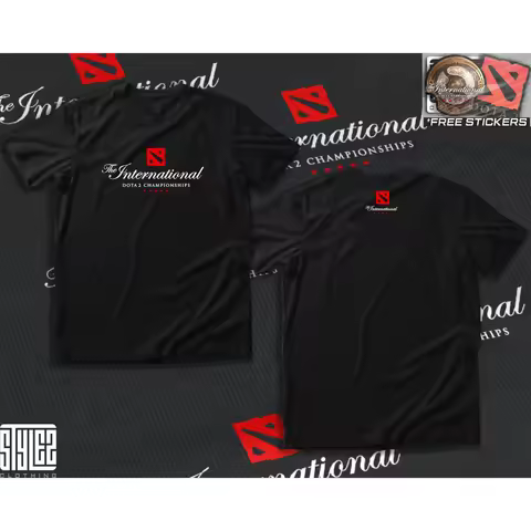 Dota2 TI The International 2026 Championships Double Sided Print T-shirt E-sports Gamer Unisex Casua
