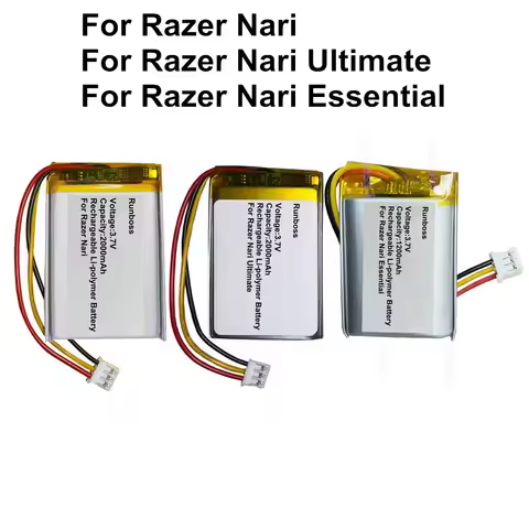 Replacement Headset Battery For Razer Nari Ultimate Nari Essential RC30-026901 1200mAh/2000mAh 3.7V