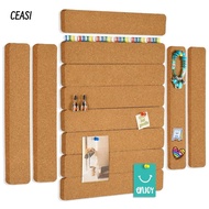 CEASI Self Adhesive Cork Board, Cork Material Frameless Pushpin Cork Board, Durable Self Adhesive Re