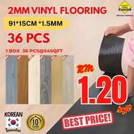 【Fast delivery】Wood Vinyl Flooring Waterproof Self-adhesive 36pcs/53.8 sqft Floor Stickers Home Deco