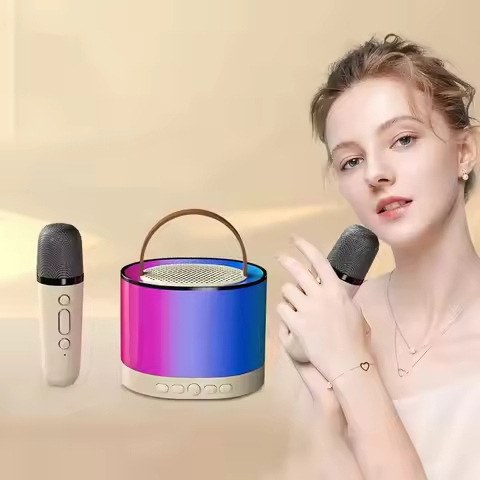 K52 Portable Microphone Wireless Bluetooth Speaker Multifunction Music Player Karaoke Microphone Sma