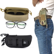 Tactical Molle Zipper Eyeglasses Case bag 1000D waterproof Jewellery Box Anti-Shock Hard Clamshell Eyewear Carry sunglasses pouch