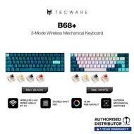TECWARE B68+ RGB Backlit 3 Mode Wireless Mechanical Keyboard, 68Key, BT 5.0 in 4 Switch Options