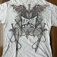 JINDI Tapout เสื้อแขนสั้นผู้ชายผู้หญิงเสื้อยืดผ้าฝ้ายพิมพ์ลายกราฟิกฮิปฮอป Y2K ฮาราจูกุสีขาวย้อนยุค