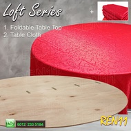 🔥8ft Round🔥 FOLDABLE EXTENTION ROUND TABLE TOP - 7ft new / 8 ft new