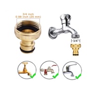 3/4” (washing machine / garden tap) brass tap adapter / Brass chrome adaptor