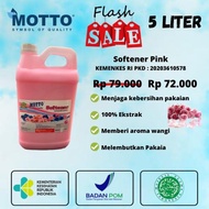 Softener Pelembut & Pewangi Pakaian Laundry Black Pink MOTTO 5 Liter
