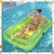 Inflatable Bed Float with Headrest Studio Giant Pool Lounger