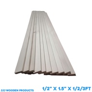 【High Quality】 Wood Strips Palochina 1/2" x 1.5" x 1ft/2ft/3ft 5pcs
