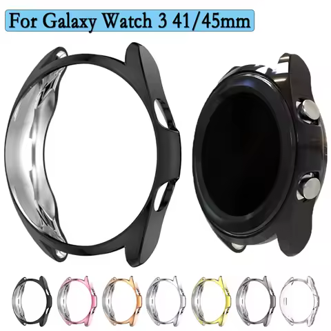 TPU Cover Case For Galaxy Watch 3 41/45mm Bumper Accessories Protector Full Coverage Soft Screen Pro