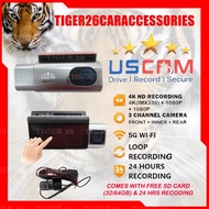 USCAM 4K SONY IMX335 3.69" INCH 3 WAY / CHANNEL TOUCH SCREEN DVR DASH CAM RECORDER DASHCAM 170° CAME