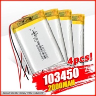103450 3.7V 2000mAh Lipo Battery Replacement li-ion Lipo cel