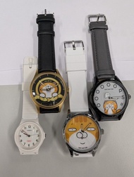 4隻全新但係2隻無電 Lan Lan Cat 卡通手錶 Casio （4隻一齊賣嘅價錢）