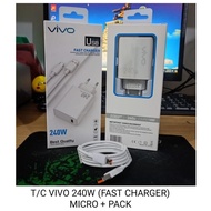 TC TRAVEL CHARGER VIVO (240W FAST CHARGER) MICRO & TYPE C New