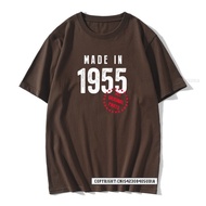 Made In 1955 T Shirt Born 66th Birthday Present Retro T-Shirts Men 66 Years Daddy Father Retro Tops 