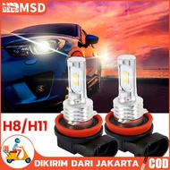 PUTIH 2pcs Car Led Fog Light Two Colors H8 H11 H4 Driving Light Bulb White/Yellow Yellow Drl Ip65 Wa
