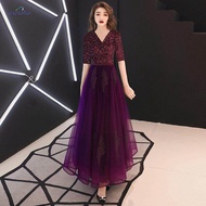 Zeolo Glitter Sequins Purple Evening Dress Elegant Classy 2023 New Formal Banquet Performance Noble 