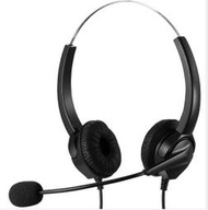 東訊TECOM DX9718 雙耳頭戴客服電話耳機麥克風1100元
