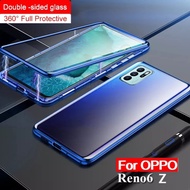 Oppo Reno6 Z Reno6Z Reno 6 Z Casing Double Sided Glass Flip Phone Case
