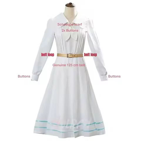 Anime BEASTARS Cherryton Academy Haru Juno Cosplay Costumes Women White Dress Halloween Carnival Par