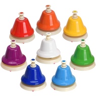 Desk Bells 8 Notes Diatonic Metal Hand Bells Rainbow Music Bells Musical Learning Teaching Percussio
