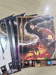 鬼滅之刃 一番賞 D賞 透明海報 狛治 戀雪 義勇 猗窩座 無慘 童磨