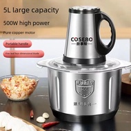 3 knive【SG local send】 Meat grinder household 2L 3L stainless steel meat grinder cooking machine ele